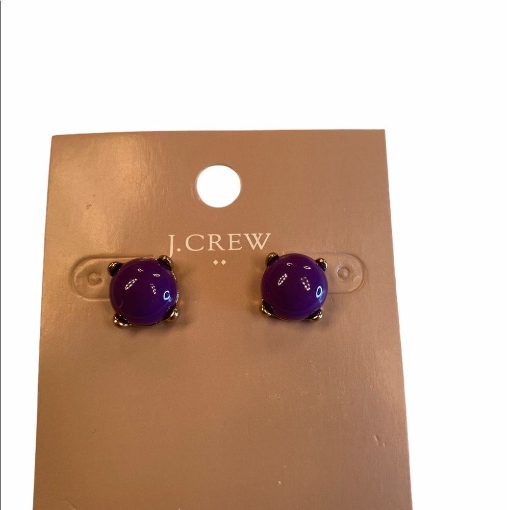 J. Crew Purple Bubble Stud Earrings